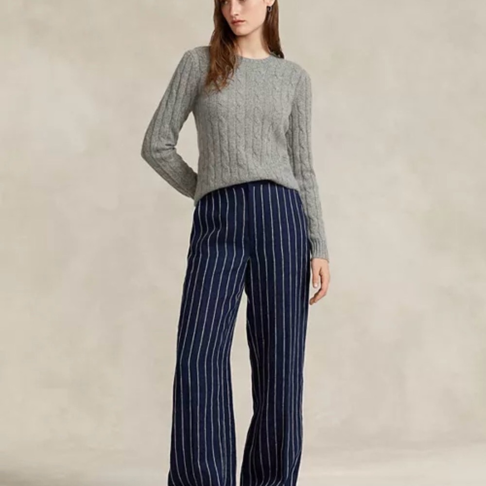 Polo Ralph Lauren Gray Cable Knit Cashmere Sweater Women’s Size XXL NWT - Picture 3 of 9